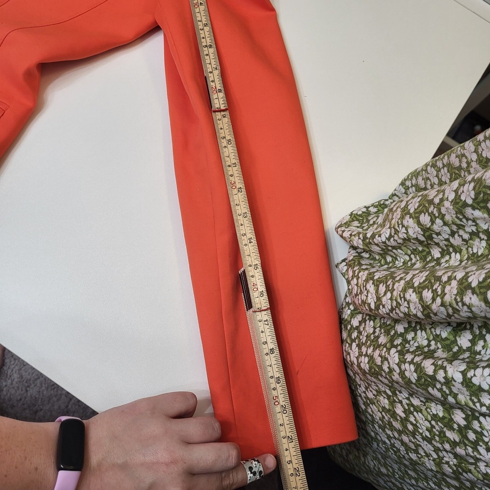Anne Klein Womens Orange Tailored Blazer Jacket Size 6 Solid Professional - Picture 9 of 13